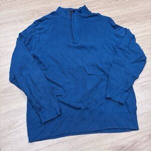 $12 for 3 Tasso Elba Men's Zip Up Sweater in Rich Blue